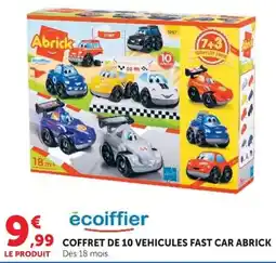 Hyper U Abrick COFFRET DE 10 VEHICULES FAST CAR offre