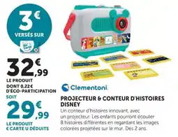 Hyper U Clementoni PROJECTEUR & CONTEUR D'HISTOIRES DISNEY offre
