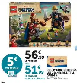 Hyper U LEGO DORRY CONTRE BROGY-LES GEANTS DE LITTLE GARDEN offre