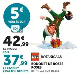 Hyper U LEGO BOTANICALS BOUQUET DE ROSES ROSES offre