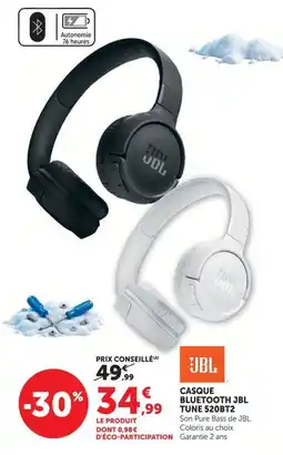 Hyper U JBL CASQUE BLUETOOTH offre