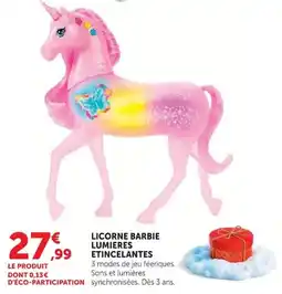 Hyper U LICORNE BARBIE offre