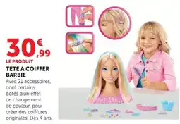 Hyper U BARBIE TETE A COIFFER offre
