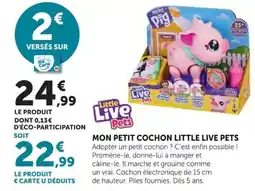 Hyper U Little Live Pets Mon Petit Cochon offre