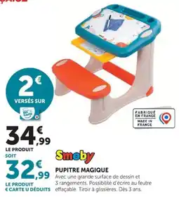 Hyper U Smoby PUPITRE MAGIQUE offre