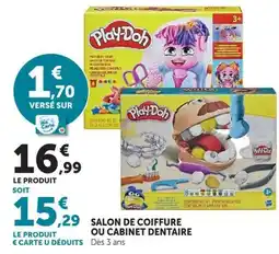 Hyper U Play-Doh SALON DE COIFFURE OU CABINET DENTAIRE offre