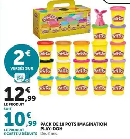 Hyper U Play-Doh Pack de 18 pots imagination offre