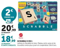 Hyper U MATTEL Games SCRABBLE 2 EN 1 offre