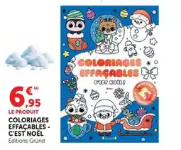 Hyper U Éditions Gründ COLORIAGES EFFAÇABLES - C'EST NOËL offre