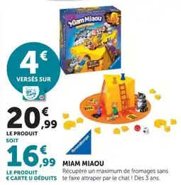 Hyper U Ravensburger MIAM MIAOU offre
