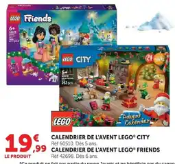 Hyper U LEGO CALENDRIER DE L'AVENT offre