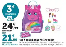Hyper U Polly Pocket SAC A DOS LICORNE POLLY POCKET offre