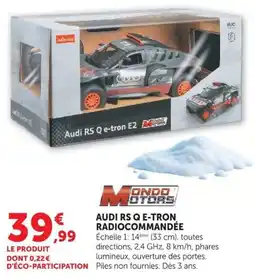 Hyper U MONDO MOTORS AUDI RS Q E-TRON offre