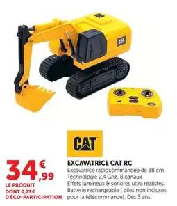 Hyper U CAT Excavatrice RC offre