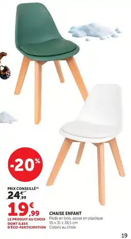 Hyper U CHAISE ENFANT offre