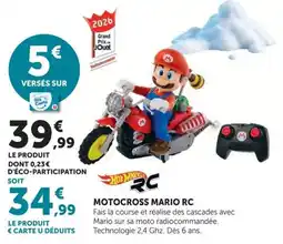 Hyper U Hot Wheels RC MOTOCROSS MARIO RC offre