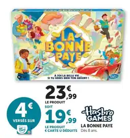Hyper U Hasbro Games LA BONNE PAYE offre