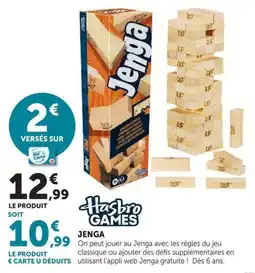 Hyper U Jenga Hasbro Games offre