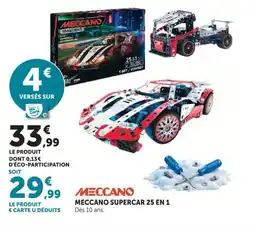 Hyper U MECCANO MECCANO SUPERCAR 25 EN 1 offre