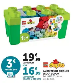 Hyper U LEGO duplo LA BOITES DE BRIQUES offre