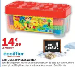 Hyper U ecoiffier BARIL DE 120 PIECES ABRICK offre