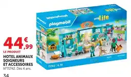 Hyper U Playmobil Hotel Animaux Soigneurs et Accessoires offre