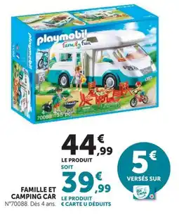 Hyper U Playmobil Famille et camping car offre