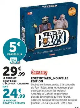 Hyper U Lansay FORT BOYARD_ NOUVELLE ÉDITION offre