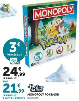 Hyper U Hasbro Games MONOPOLY POKEMON offre