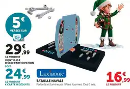Hyper U LEXIBOOK BATAILLE NAVALE offre