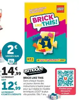 Hyper U Lego brick like this! offre