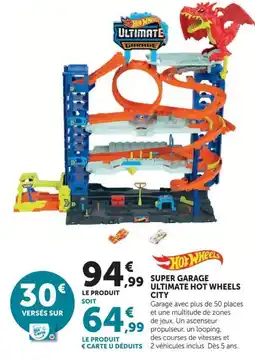 Hyper U Hot Wheels SUPER GARAGE ULTIMATE HOT WHEELS CITY offre