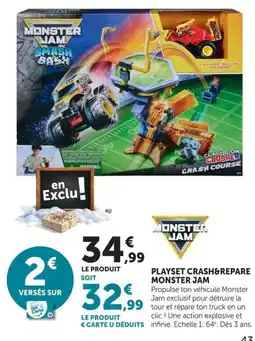 Hyper U MONSTER JAM PLAYSET CRASH&REPAIRE offre