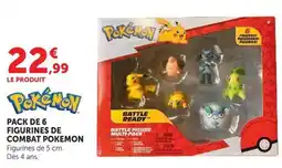 Hyper U Pokémon Pack de 6 Figurines de Combat Pokémon offre
