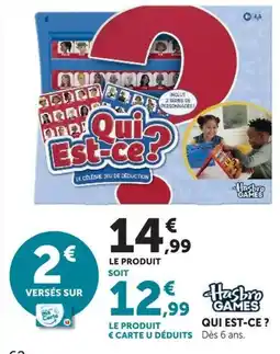Hyper U Hasbro Games Qui Est-ce? offre