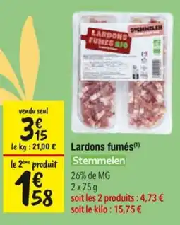 Les Comptoirs de la Bio Stemmelen Lardons fumés offre