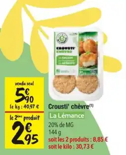 Les Comptoirs de la Bio La Lémance Crousti' chèvre offre