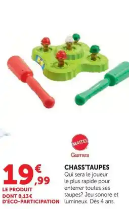 Hyper U MATTEL Games CHASS'TAUPES offre