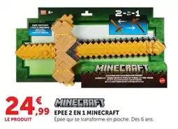 Hyper U MINECRAFT EPEE 2 EN 1 MINECRAFT offre