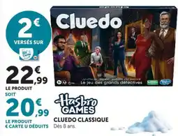 Hyper U Hasbro Games Cluedo Classique offre
