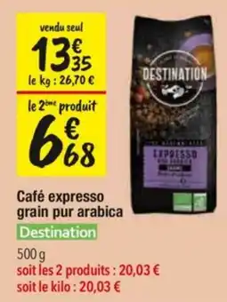 Les Comptoirs de la Bio Destination Café expresso grain pur arabica offre