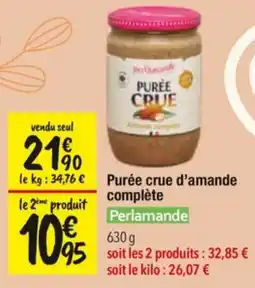Les Comptoirs de la Bio Perlamande Purée crue d'amande complète offre