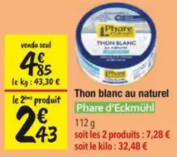 Les Comptoirs de la Bio Phare d'Eckmühl Thon blanc au naturel offre