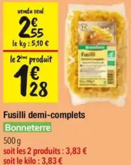 Les Comptoirs de la Bio Biovitali Fusilli Demi-complets offre