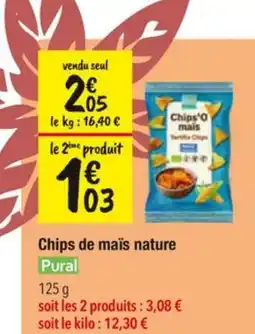 Les Comptoirs de la Bio Pural Chips de maïs nature offre