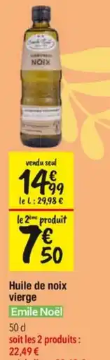 Les Comptoirs de la Bio Emile Noël Huile de noix vierge offre