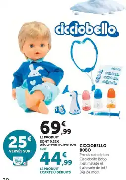 Hyper U Cicciobello Bobo offre