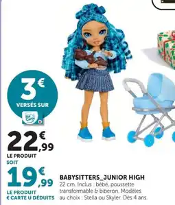 Hyper U BABYSITTERS_JUNIOR HIGH offre