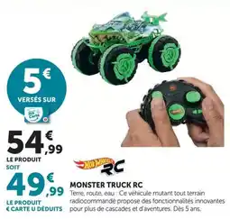 Hyper U Hot Wheels RC Monster Truck RC offre