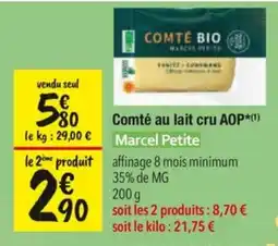 Les Comptoirs de la Bio Marcel Petite Comté au lait cru AOP offre
